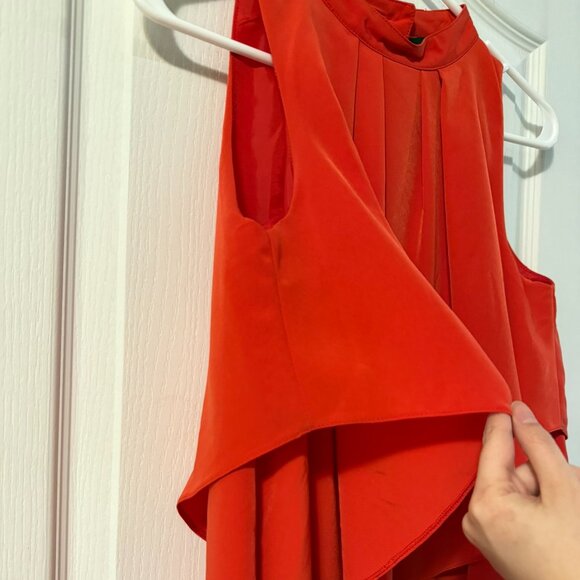 ⭐️$5, spend over $20 - H&M Red-Orange Ruffle Tiered Sleeveless Dress - Picture 5 of 14